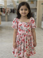 Strawberry Print Kids Dress